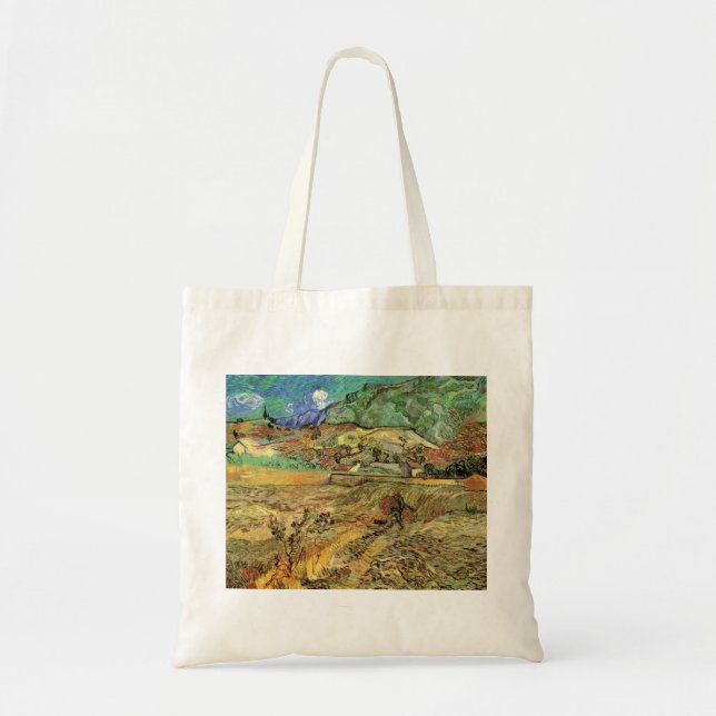 Vincent van Gogh - Umzäuntes Weizenfeld w Bauernho Tragetasche (Vorne)