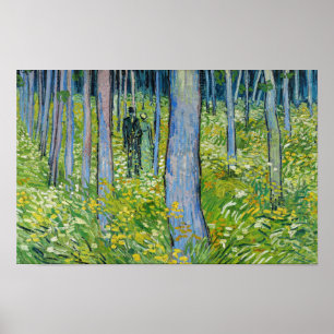 Vincent van Gogh - Unterholz mit zwei Figuren Poster