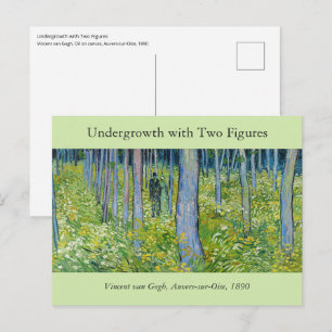 Vincent van Gogh - Unterholz mit zwei Figuren Postkarte