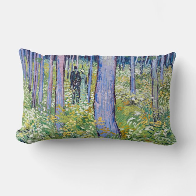Vincent van Gogh-Unterholz mit zwei Zahlen Lendenkissen (Vorderseite)