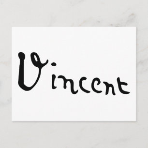 Vincent-Van-Gogh-Unterschrift Postkarte