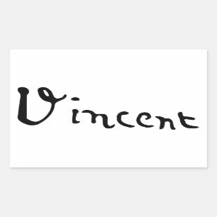 Vincent-Van-Gogh-Unterschrift Rechteckiger Aufkleber
