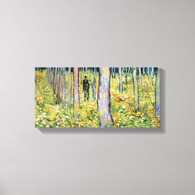 Vincent Van Gogh - Unterwachstum mit zwei Zahlen Leinwanddruck (Vorderseite)