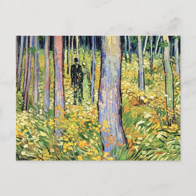 Vincent Van Gogh - Unterwachstum mit zwei Zahlen Postkarte (Vorderseite)
