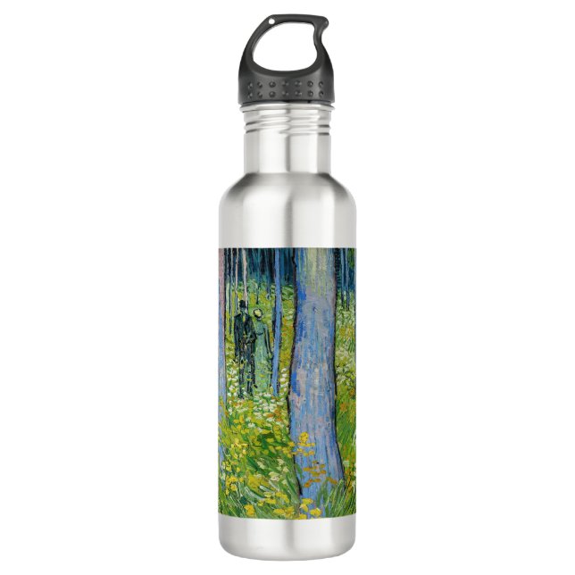 Vincent van Gogh - Unterwuchs mit zwei Zahlen Edelstahlflasche (Vorderseite)