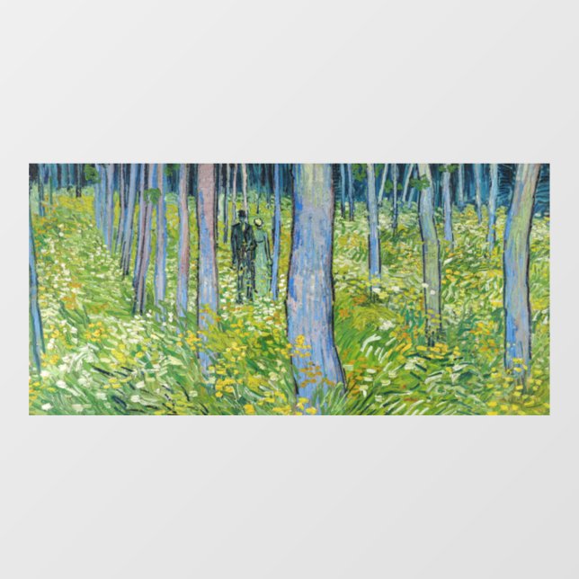 Vincent van Gogh - Unterwuchs mit zwei Zahlen Fensteraufkleber (Blatt)