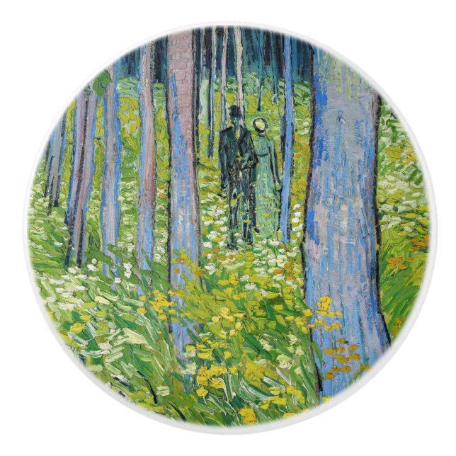Vincent van Gogh - Unterwuchs mit zwei Zahlen Keramikknauf (Vorderseite)