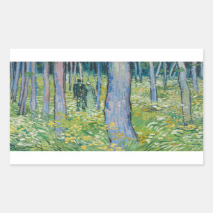 Vincent van Gogh - Unterwuchs mit zwei Zahlen Rechteckiger Aufkleber