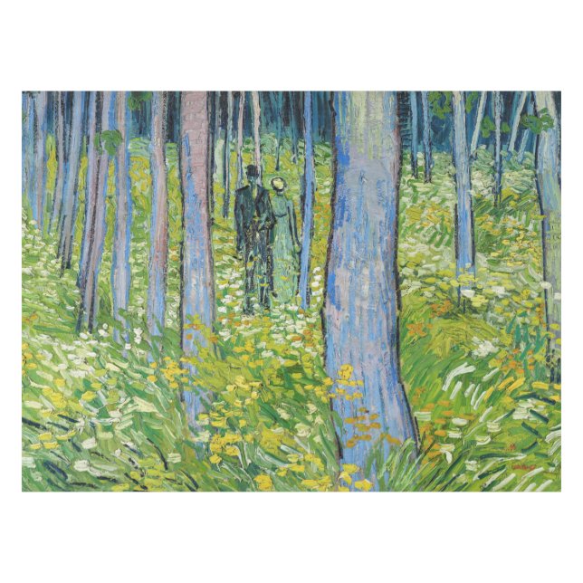 Vincent van Gogh - Unterwuchs mit zwei Zahlen Tischdecke (Vorderseite (Horizontal))