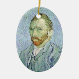 Vincent van Gogh - Van Gogh Selbstportrait in Blau Keramikornament