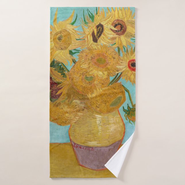 Vincent Van Gogh - Vase avec douze tournesols (Serviette de bain)