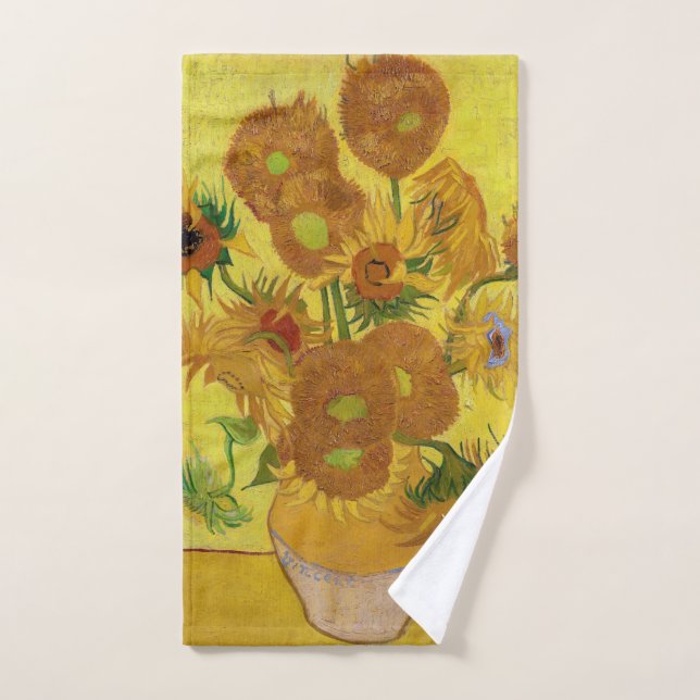 Vincent van Gogh - Vase avec quinze tournesols (Serviette à main)
