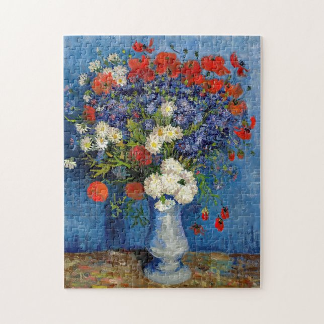 Vincent van Gogh - Vase mit Cornblumen & Poppies (Vertikal)