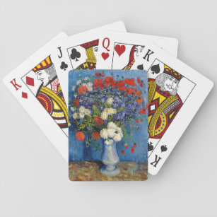 Vincent van Gogh - Vase mit Cornblumen & Poppies Spielkarten