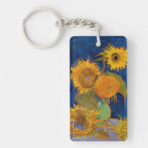 Vincent van Gogh - Vase mit fünf Sonnenblumen Schlüsselanhänger