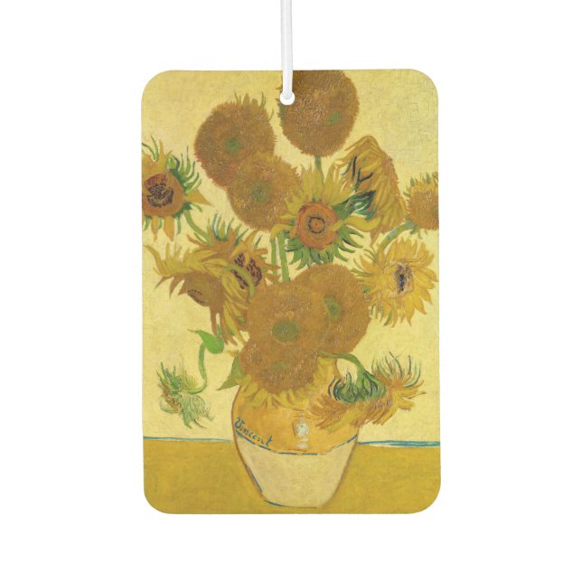 Vincent van Gogh - Vase mit fünfzehn Sonnenblumen Autolufterfrischer (Vorderseite)