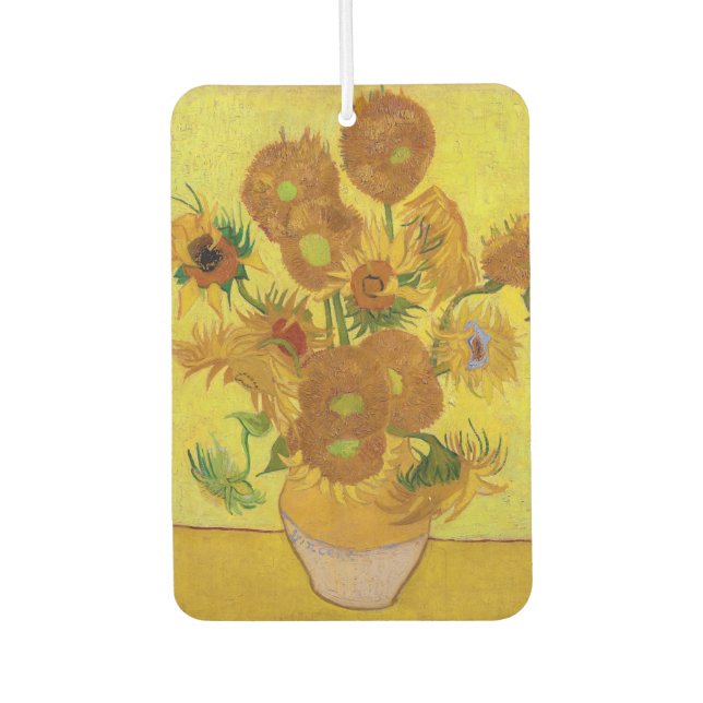 Vincent van Gogh - Vase mit fünfzehn Sonnenblumen Autolufterfrischer (Vorderseite)