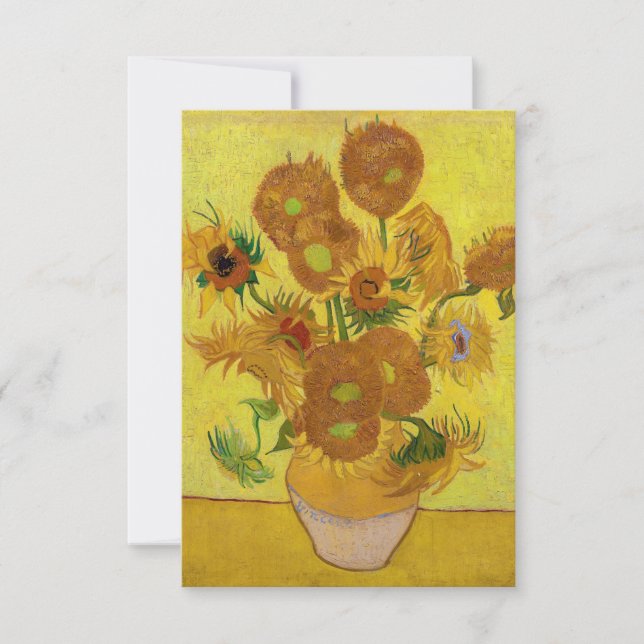 Vincent van Gogh - Vase mit fünfzehn Sonnenblumen Dankeskarte (Vorderseite)