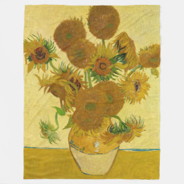 Vincent van Gogh - Vase mit fünfzehn Sonnenblumen Fleecedecke