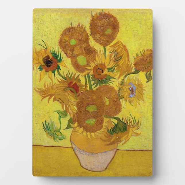Vincent van Gogh - Vase mit fünfzehn Sonnenblumen Fotoplatte (Vorderseite)