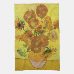 Vincent van Gogh - Vase mit fünfzehn Sonnenblumen Geschirrtuch