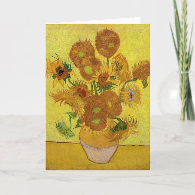 Vincent van Gogh - Vase mit fünfzehn Sonnenblumen Karte (Vorderseite)