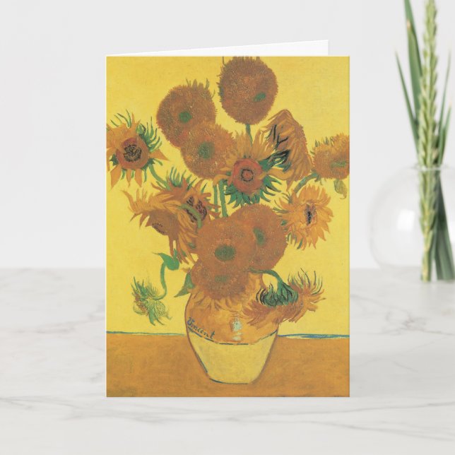Vincent van Gogh - Vase mit fünfzehn Sonnenblumen Karte (Vorderseite)