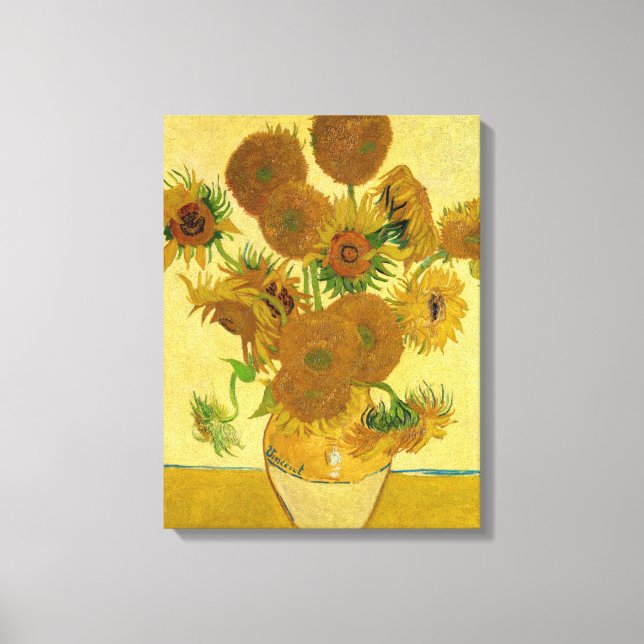 Vincent van Gogh - Vase mit fünfzehn Sonnenblumen Leinwanddruck (Vorderseite)