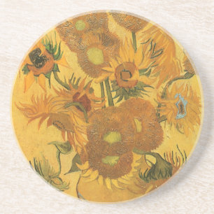 Vincent van Gogh - Vase mit fünfzehn Sonnenblumen Sandstein Untersetzer