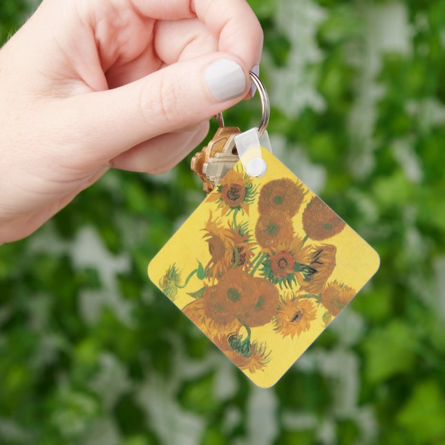 Vincent van Gogh - Vase mit fünfzehn Sonnenblumen Schlüsselanhänger (Hand)