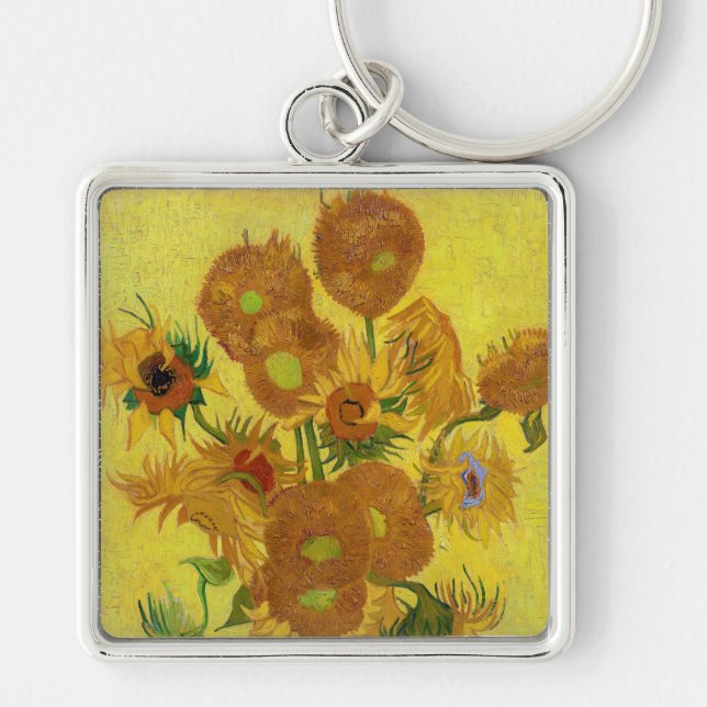 Vincent van Gogh - Vase mit fünfzehn Sonnenblumen Schlüsselanhänger (Vorne)