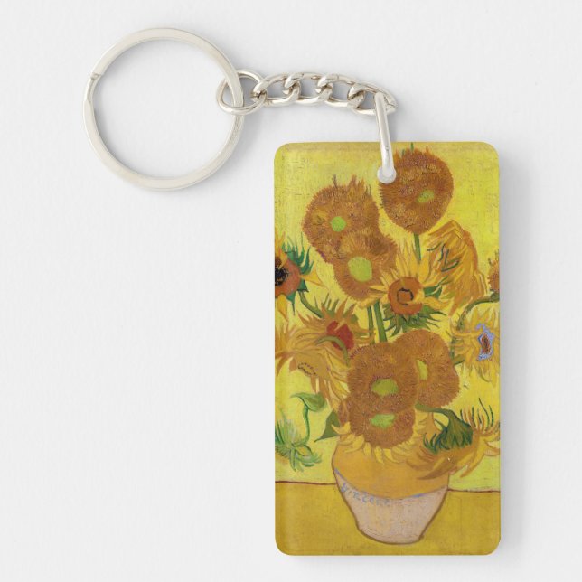 Vincent van Gogh - Vase mit fünfzehn Sonnenblumen Schlüsselanhänger (Vorderseite)