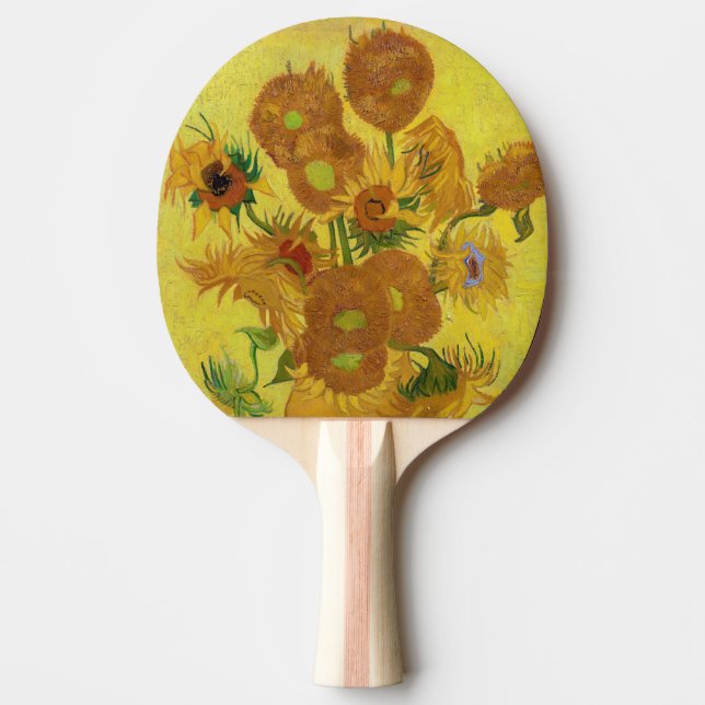 Vincent van Gogh - Vase mit fünfzehn Sonnenblumen Tischtennis Schläger (Vorderseite)