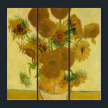 Vincent van Gogh - Vase mit fünfzehn Sonnenblumen Triptychon<br><div class="desc">Vase mit 15 Sonnenblumen / Vase avec quinze turnesols - Vincent Van Gogh,  August 1888 - Sonnenblumen 1888,  Fassung (F454)</div>