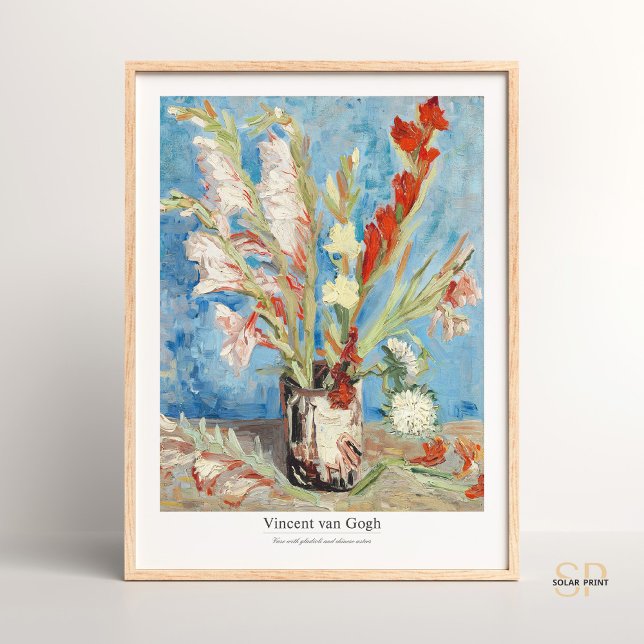 Vincent van Gogh Vase mit Gladioli und Asters Poster (Von Creator hochgeladen)