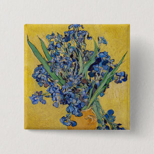 Vincent van Gogh - Vase mit Iren Button