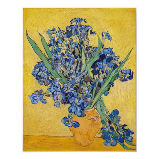 Vincent van Gogh - Vase mit Iren Fotodruck (Vorne)