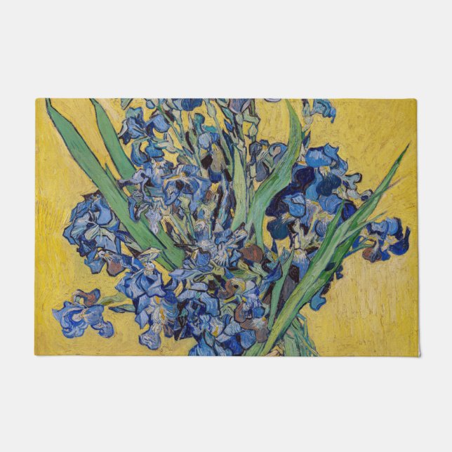 Vincent van Gogh - Vase mit Iren Fußmatte (Vorderseite)