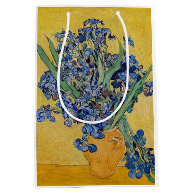 Vincent van Gogh - Vase mit Iren Mittlere Geschenktüte (Vorderseite)