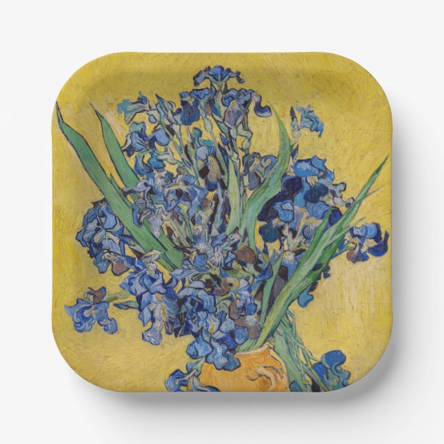Vincent van Gogh - Vase mit Iren Pappteller (Vorderseite)