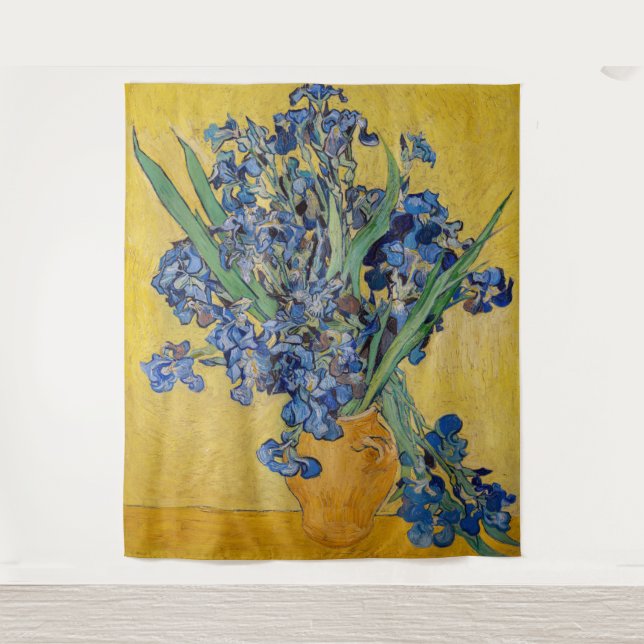 Vincent van Gogh - Vase mit Iren Wandteppich (Vorderseite)