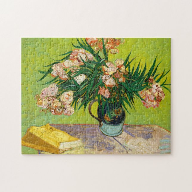 Vincent Van Gogh Vase mit Oleandern und Büchern (Horizontal)