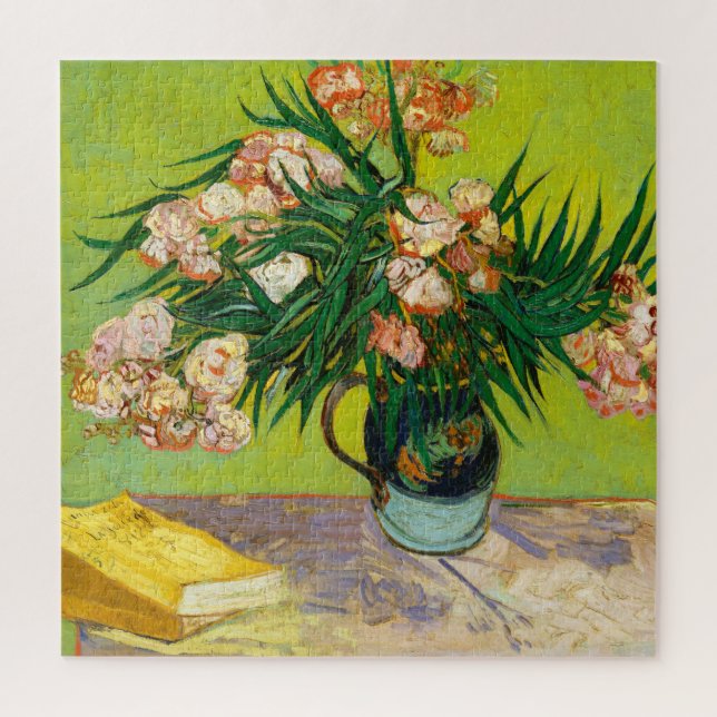 Vincent Van Gogh Vase mit Oleandern und Büchern (Vertikal)