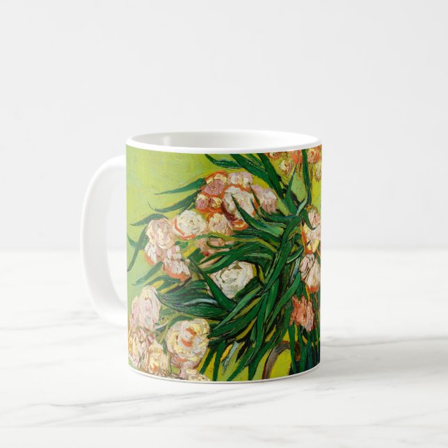 Vincent Van Gogh Vase mit Oleandern und Büchern Kaffeetasse (Vorderseite Links)