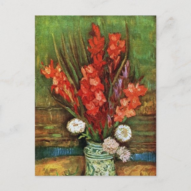 Vincent van Gogh - Vase mit Red Gladioli Postkarte (Vorderseite)