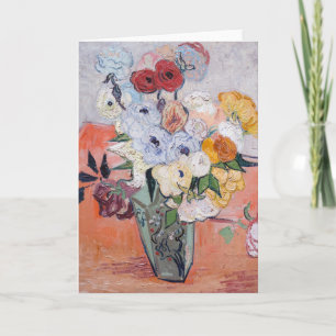 Vincent van Gogh - Vase mit Rose und Anemonen Karte