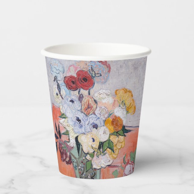 Vincent van Gogh - Vase mit Rose und Anemonen Pappbecher (Vorderseite)