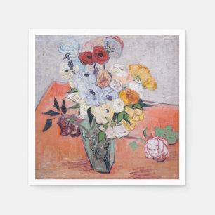 Vincent van Gogh - Vase mit Rose und Anemonen Serviette