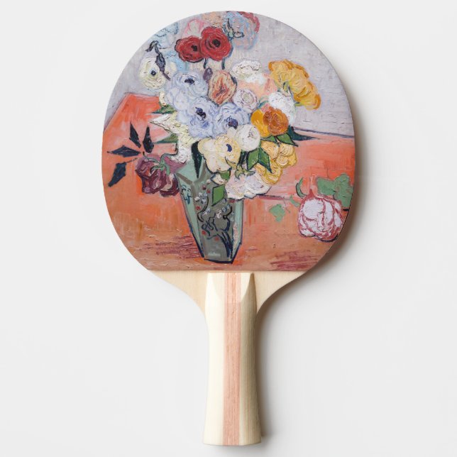 Vincent van Gogh - Vase mit Rose und Anemonen Tischtennis Schläger (Vorderseite)