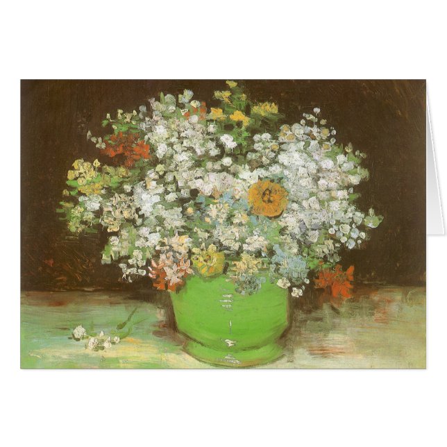 Vincent van Gogh - Vase mit Zinnias und Blume (Vorderseite (Horizontal))